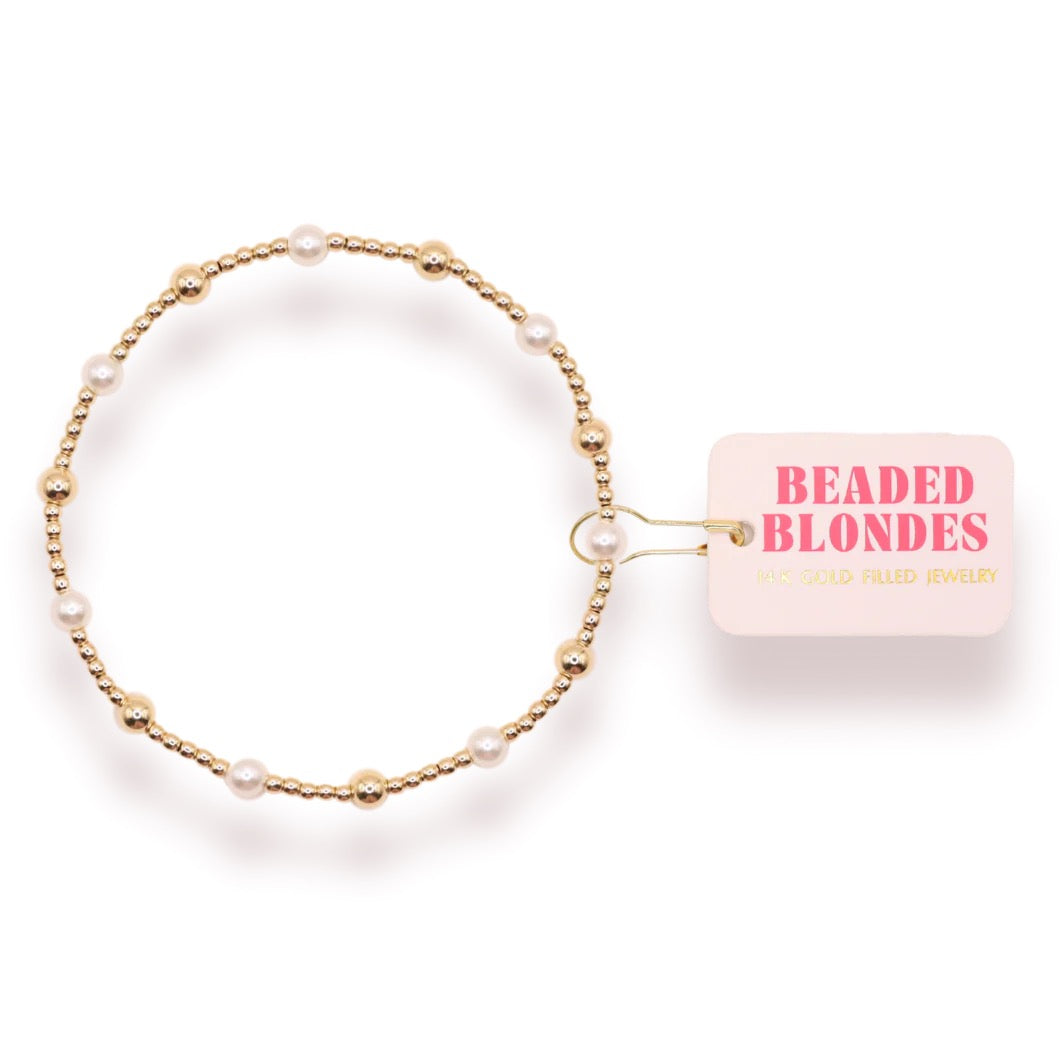 Beaded Blondes June+Pearl Bracelet