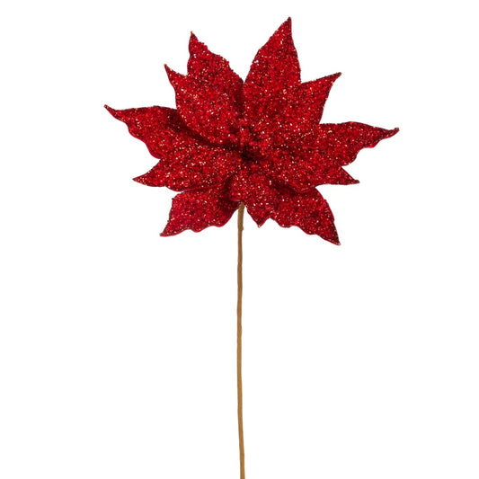 Red Jeweled Poinsettia- 19.5"