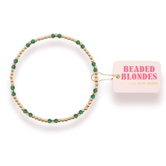 Beaded Blondes Kelly Green Hazel Bracelet