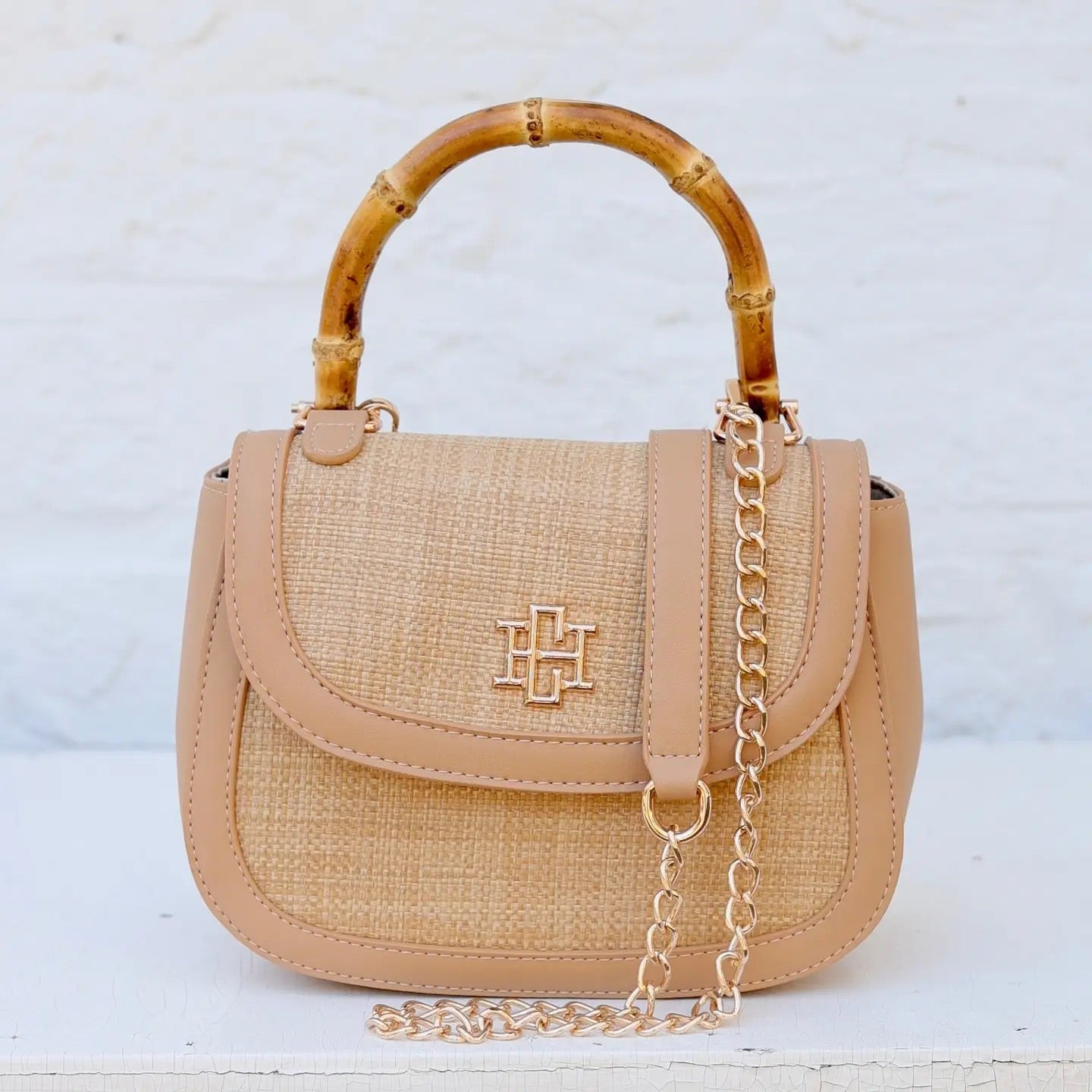 Caroline Hill Jessica Handbag Natural