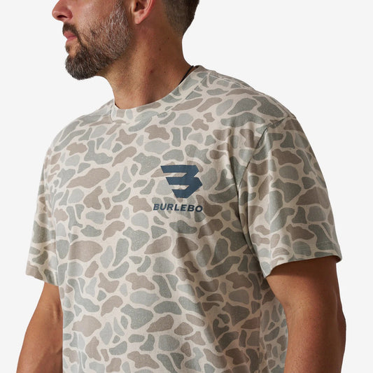 Burlebo Vintage Washed Tee- God's Glory- Classic Deer Camo