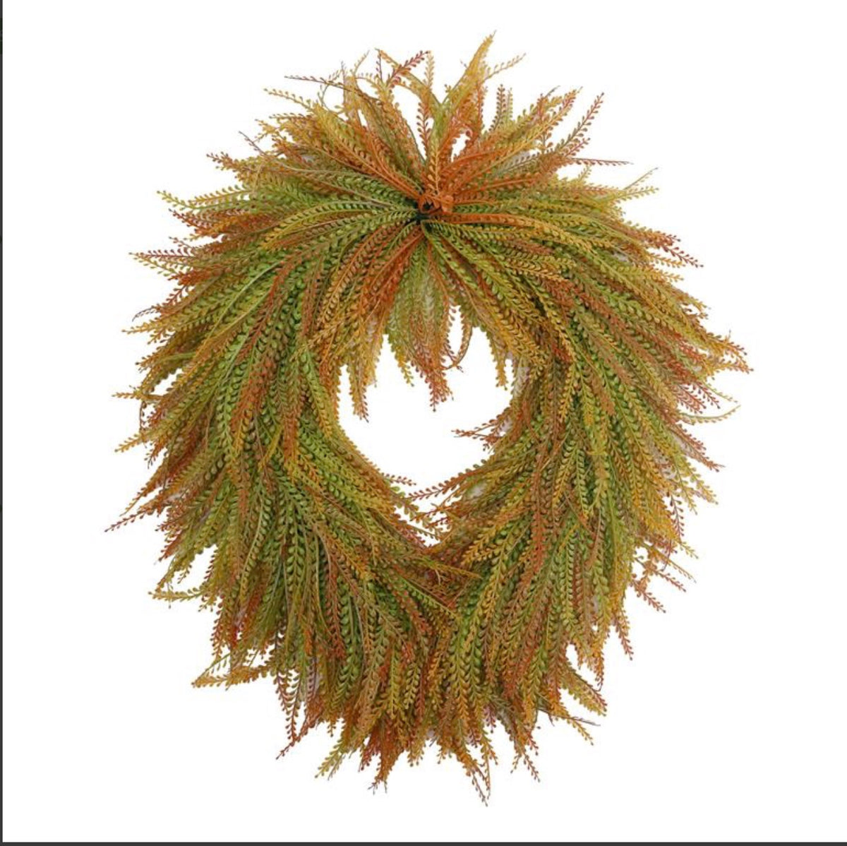 26” Fall Bead Grass Oval Wreath-UV Resistant