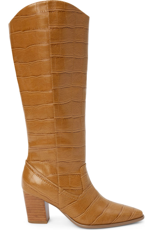 Kirby Tan Croc Boot