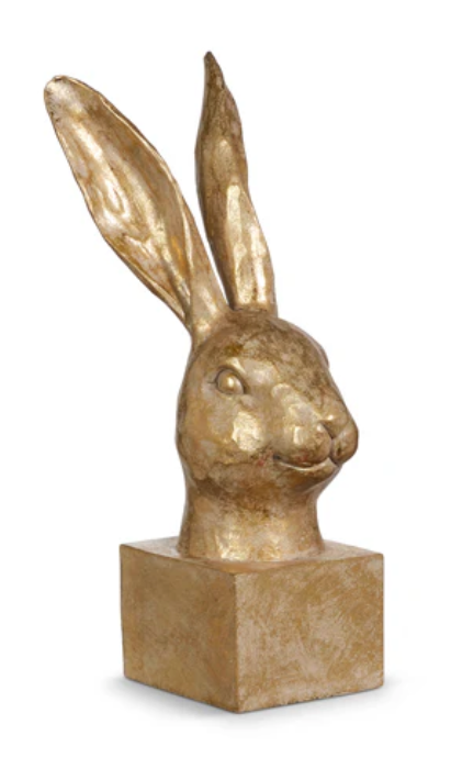 12.75" Gold Bust Bunny