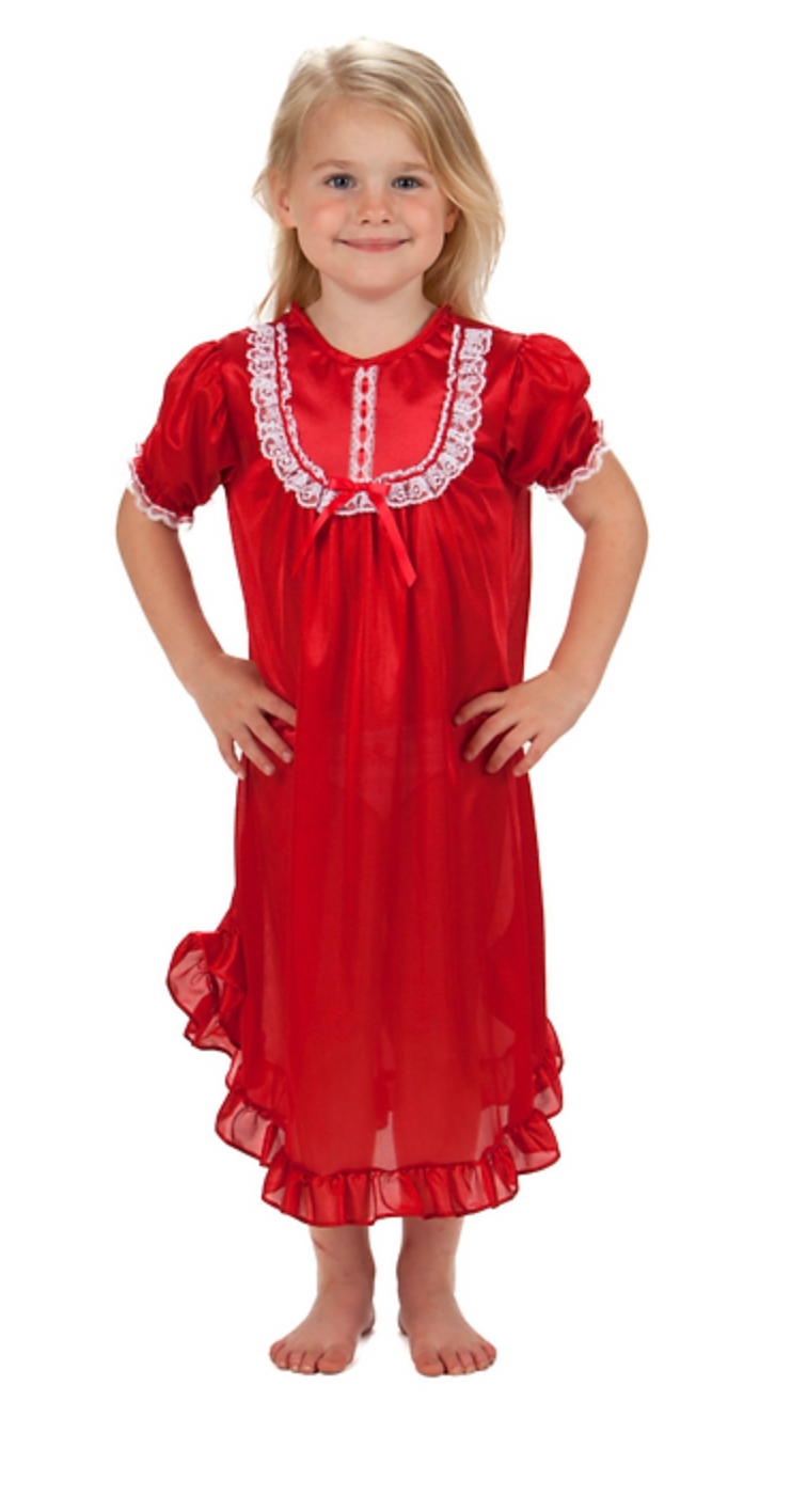 Girl's Satin Nightgown