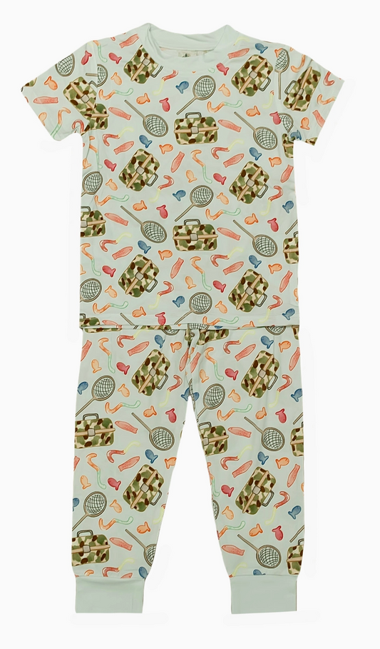 Goin' Fishing 2 Piece Bamboo Pajama Set