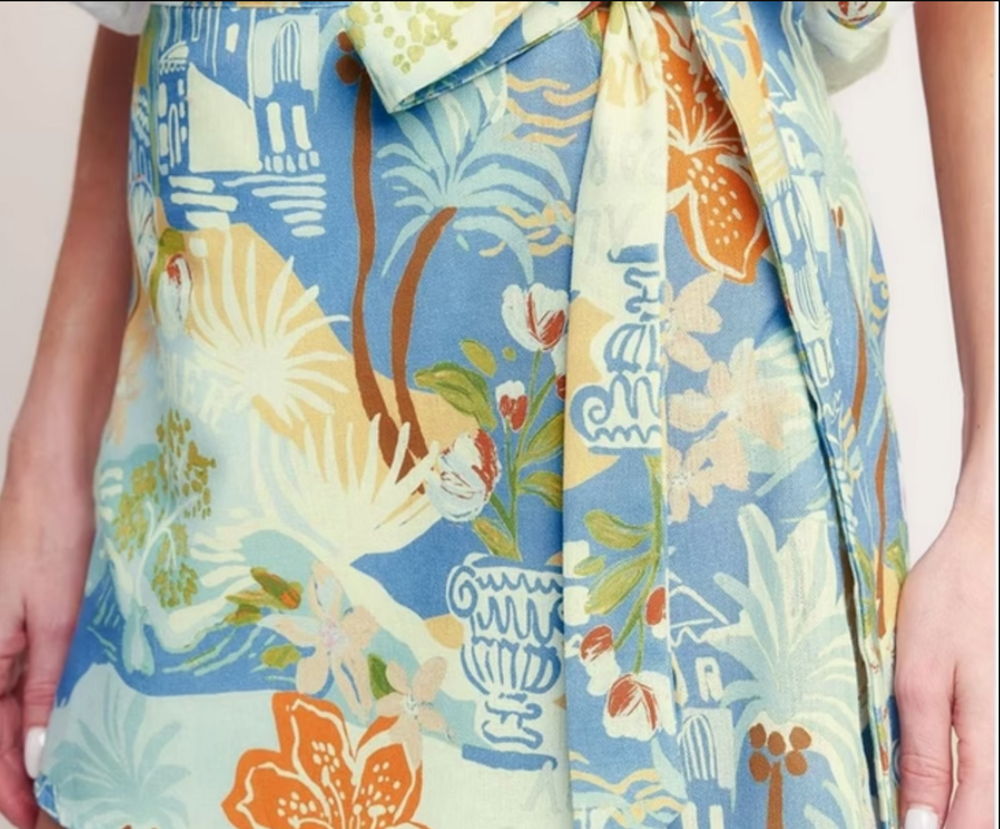 Grecian Print Skort
