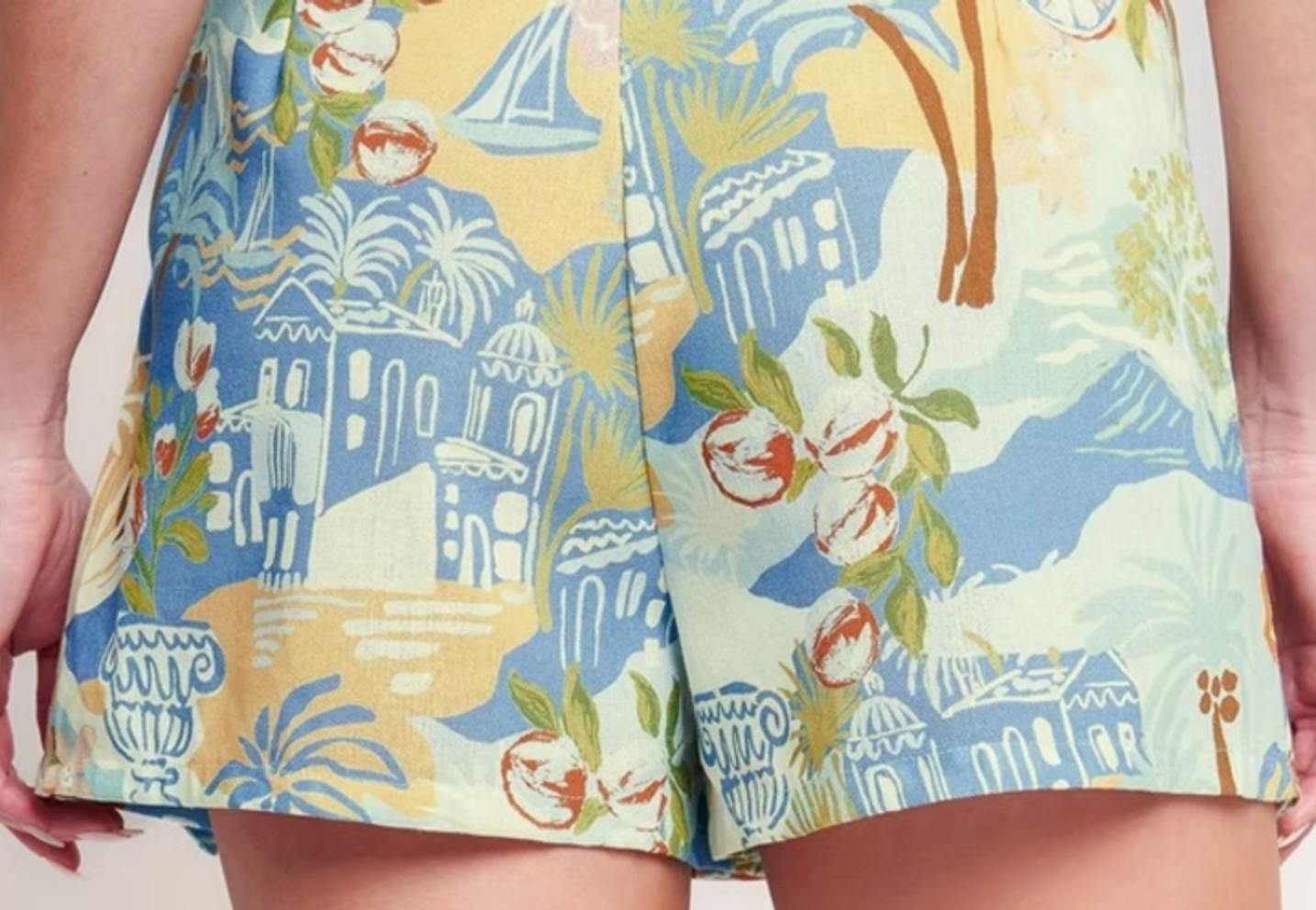 Grecian Print Skort