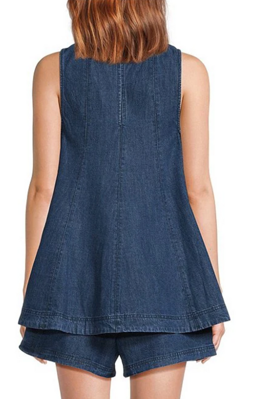 Denim Longline Set