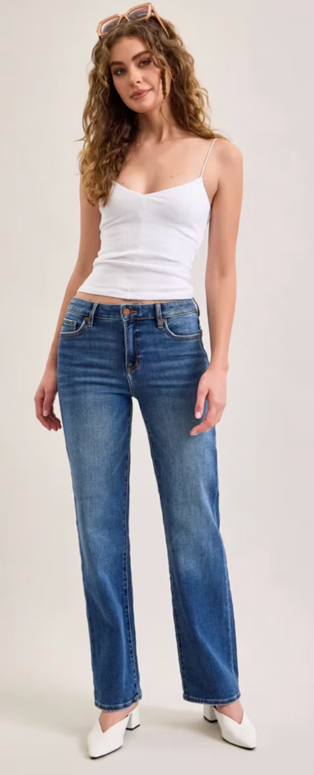Ella High Rise Classic Straight Jeans