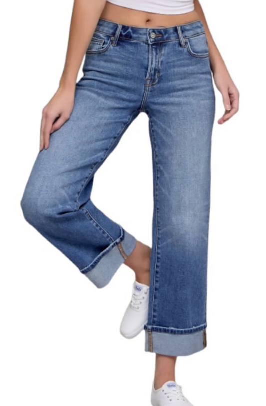 Ella Cuff Mid Rise Jeans