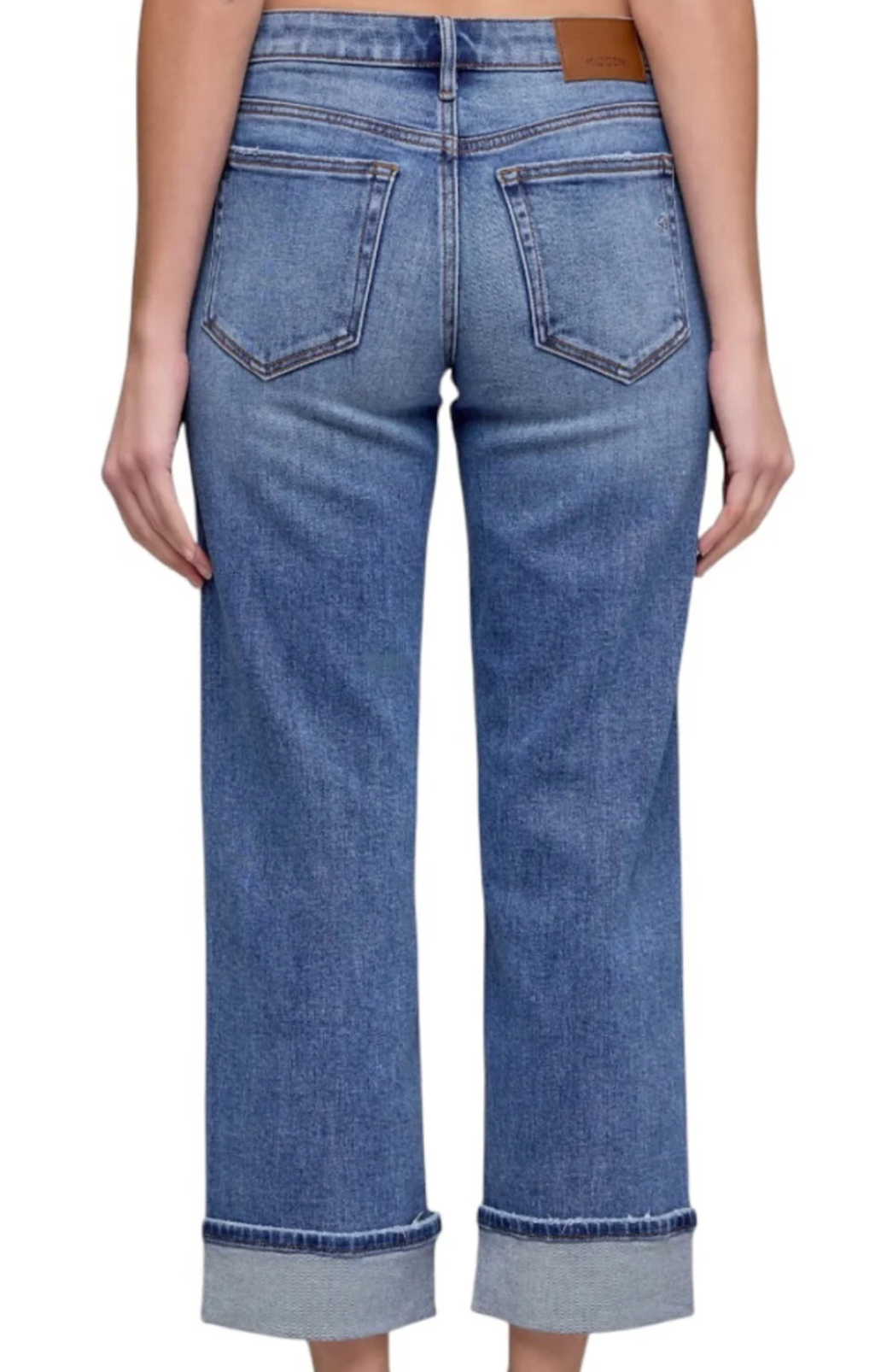 Ella Cuff Mid Rise Jeans