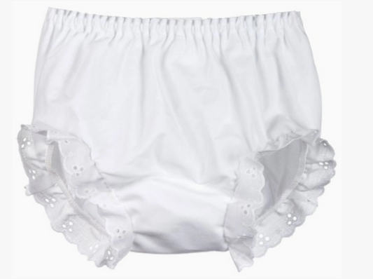 Eyelet Trim Diaper Cover