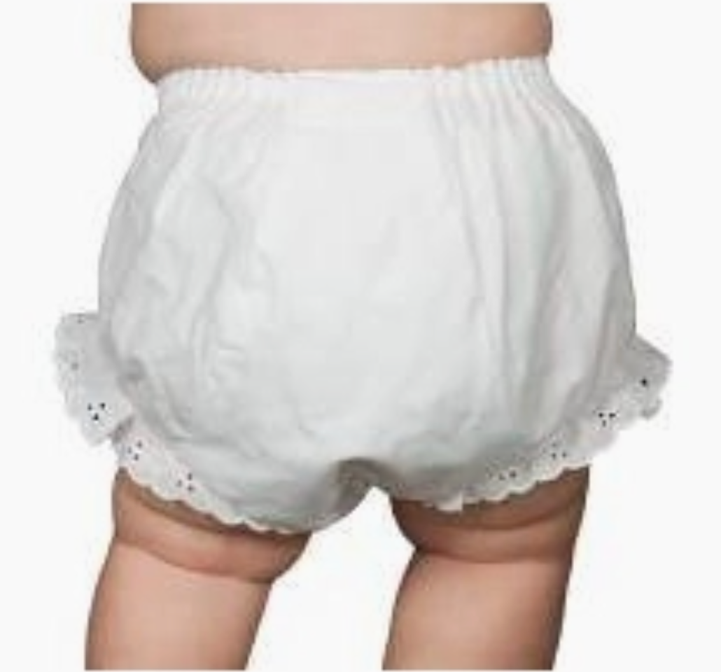 Eyelet Trim Diaper Cover