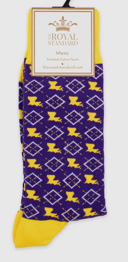 Men's Louisiana Diamond Socks