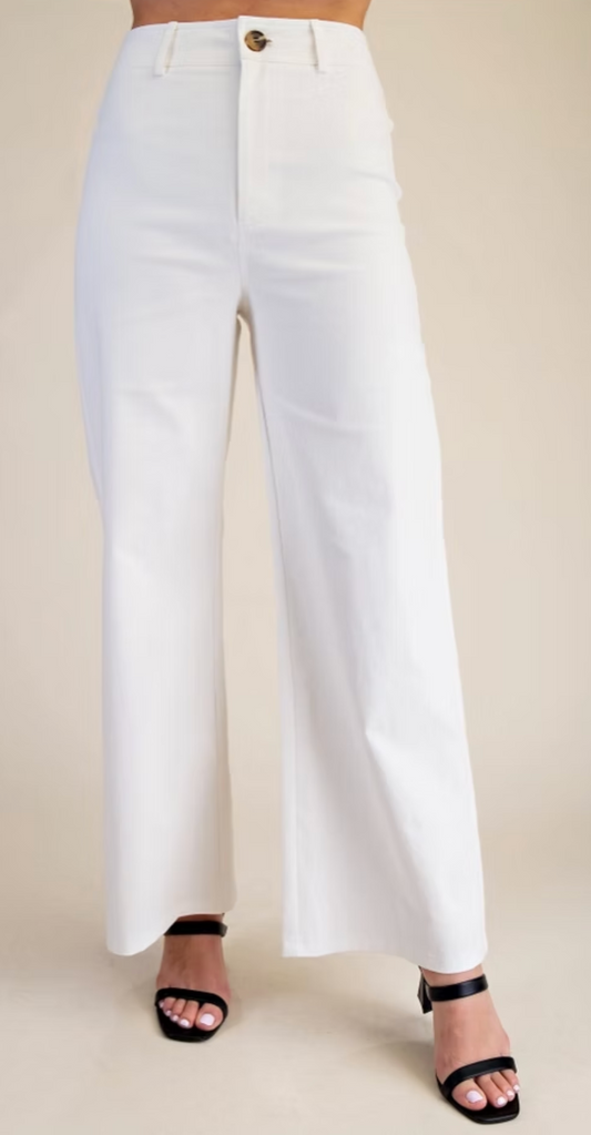 High Waist Straight Leg Pants