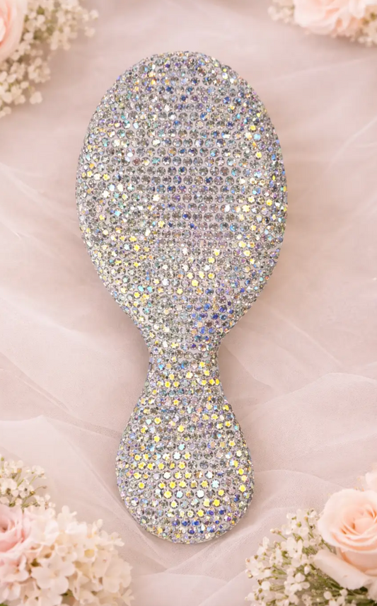 Iridescent Jeweled Hair Brush