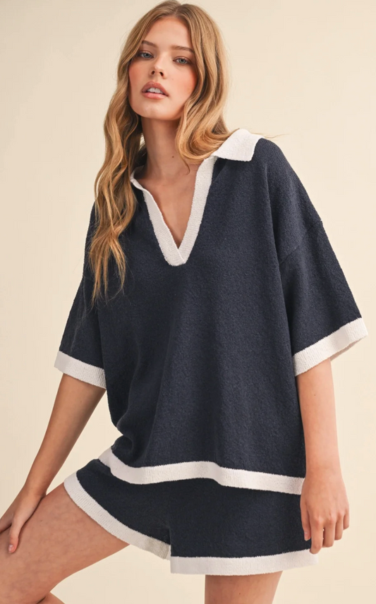 Knit Collared Set