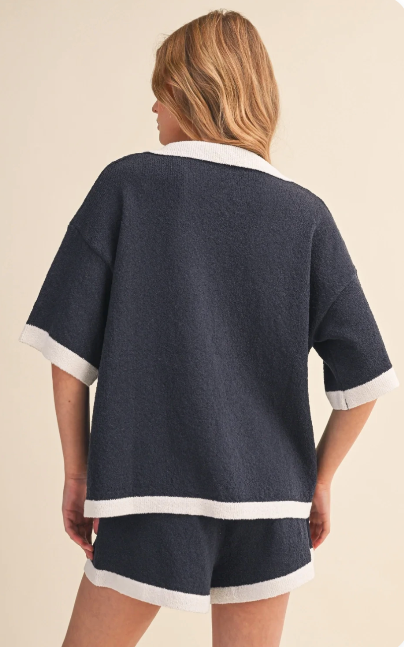 Knit Collared Set