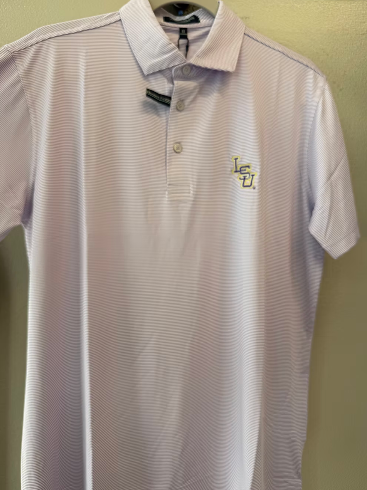 LSU Performance Golf Polo - Micro Stripe