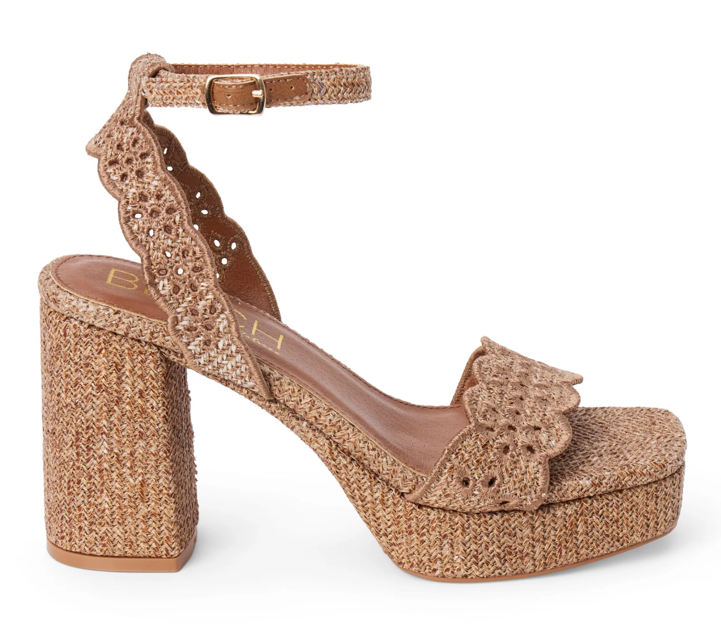 Maiden Raffia Platform Heel