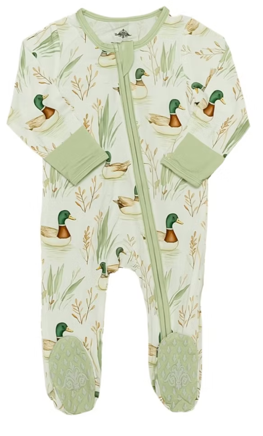 Marsh Mallard Zipper Footie Pajama