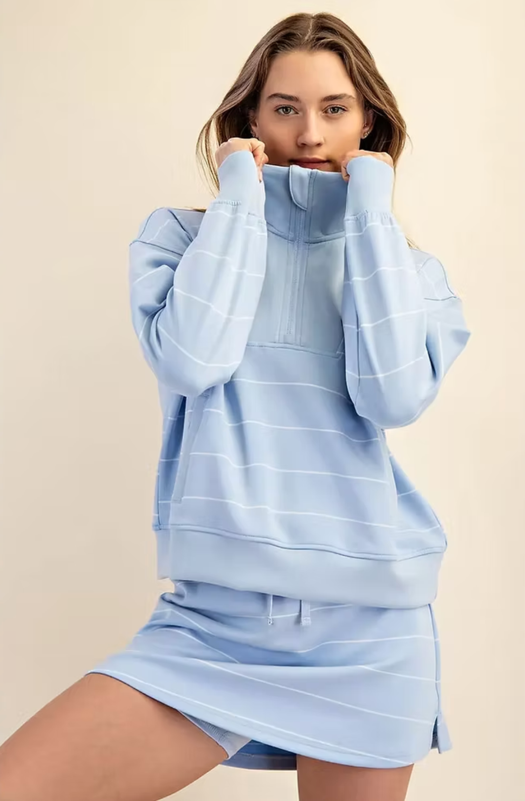 Modal Scuba Stripe Skort Set
