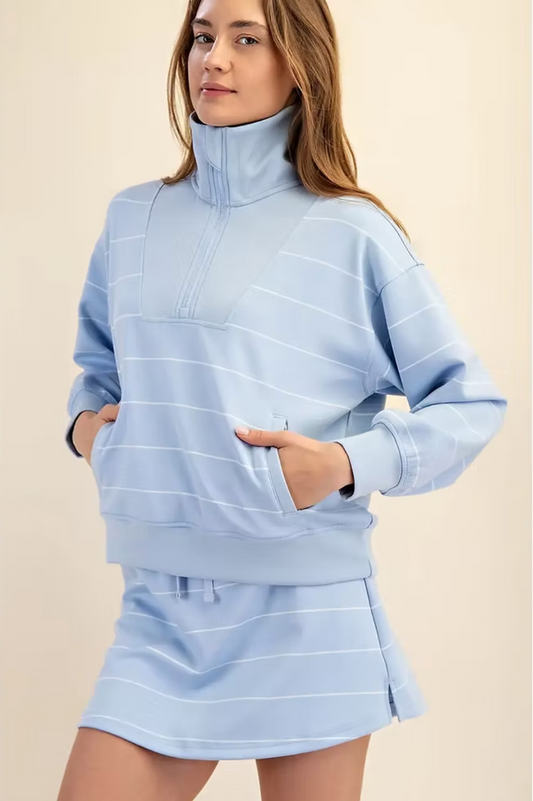 Modal Scuba Stripe Skort Set