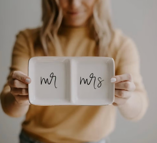 Mr. & Mrs. Jewelry Dish