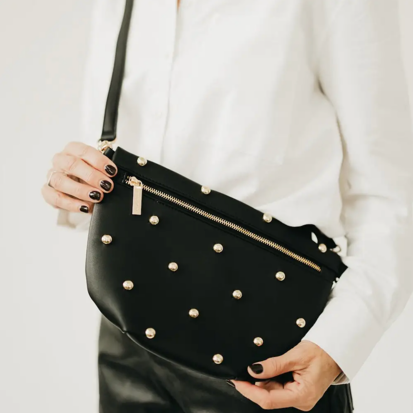 Westlyn Gold Studded Bum Bag