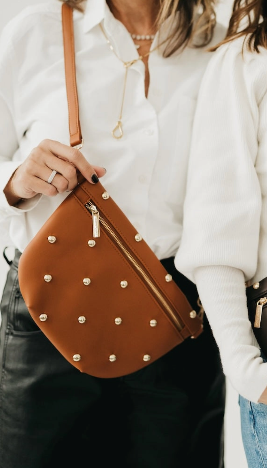 Westlyn Gold Studded Bum Bag