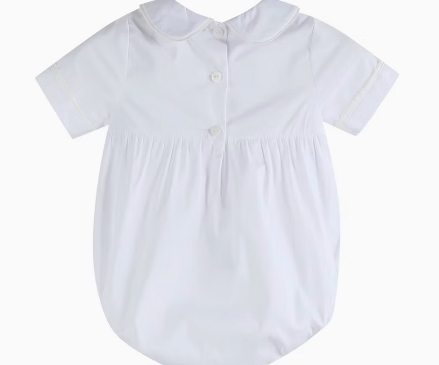 White Button Romper