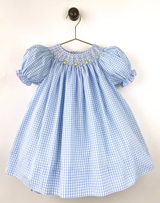 Bishop Smocked Dress with Flowers