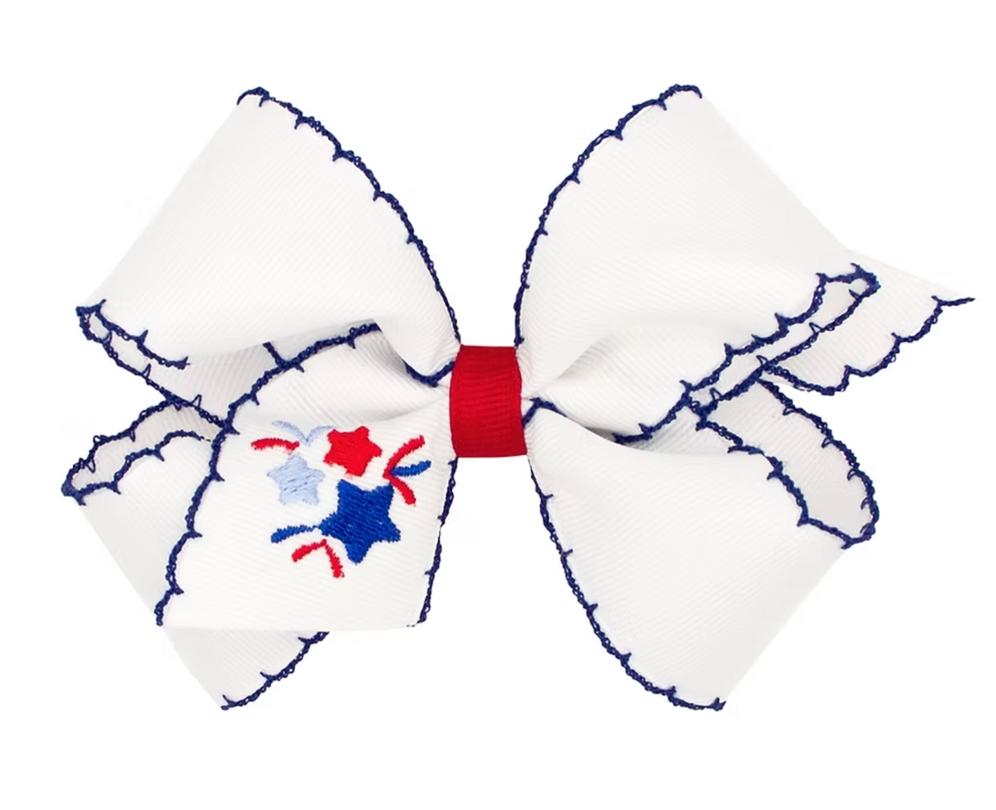 Patriotic Embroidered Medium Bow