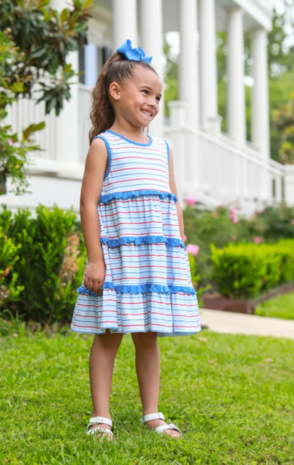 Patriotic Stripe Twirl Dress