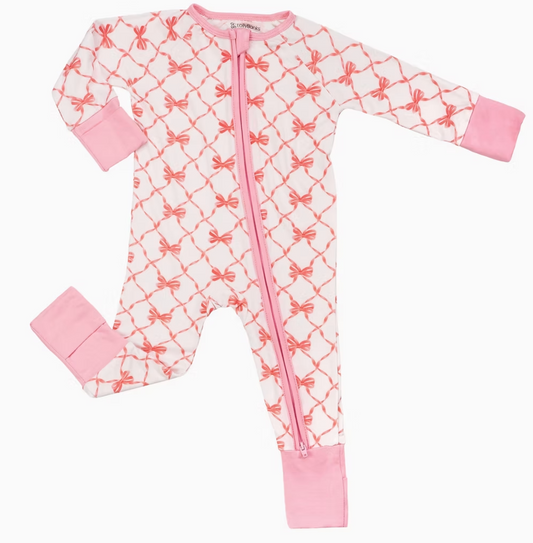 Pink Bow Zip PJs