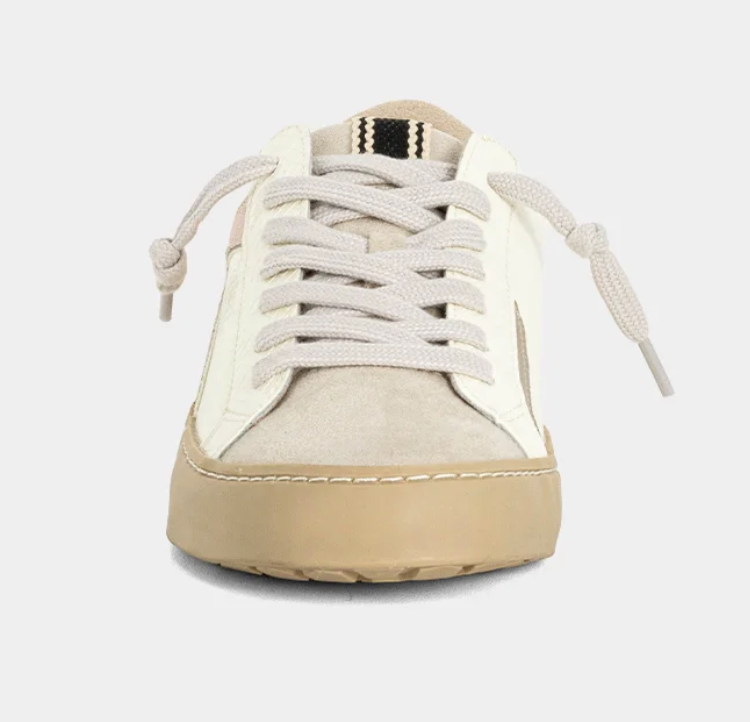 Robbie Sneaker - Taupe Snake Pink