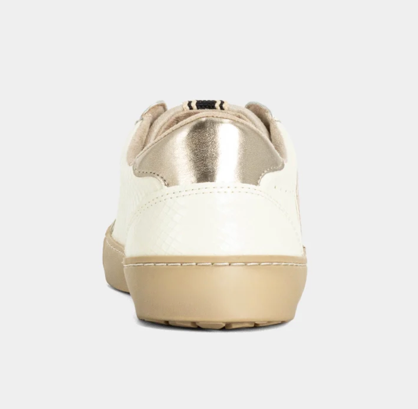 Robbie Sneaker - Taupe Snake Pink