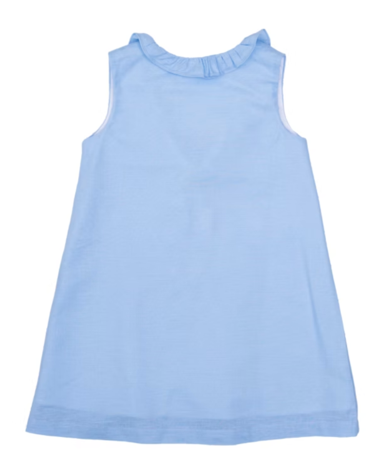 Ruffle Neck Linen Dress