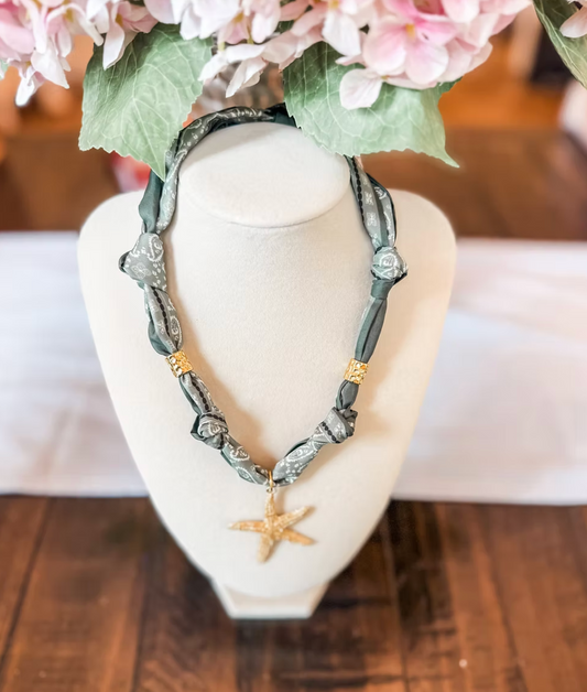 Starfish Scarf Necklace