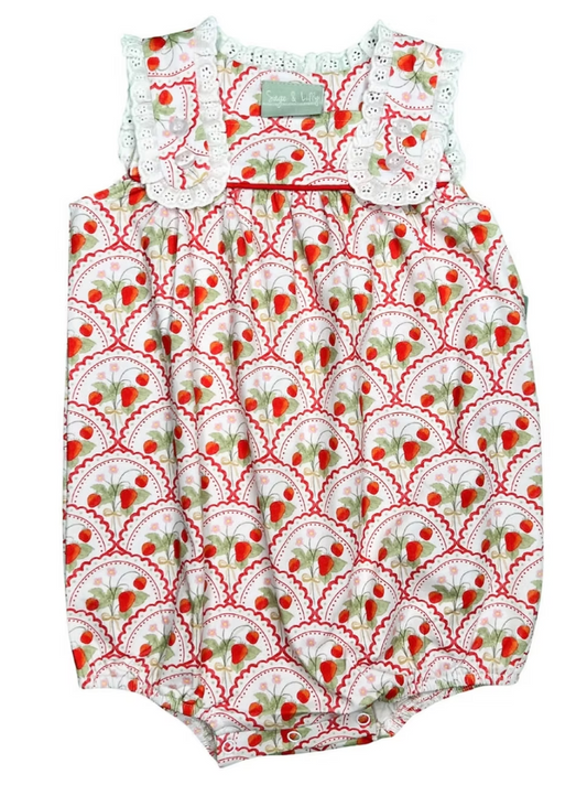 Strawberry Eyelet Knit Bubble