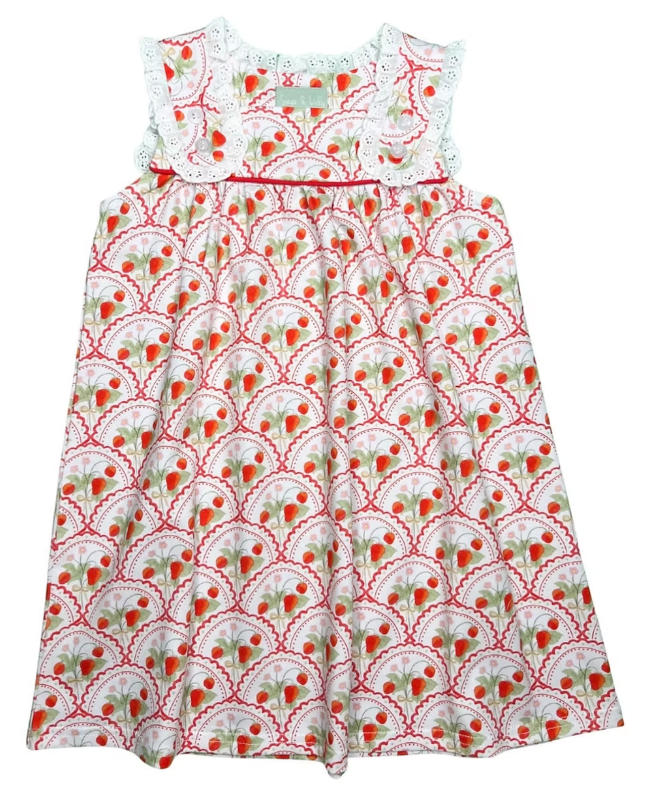 Strawberry Eyelet Knit Dress