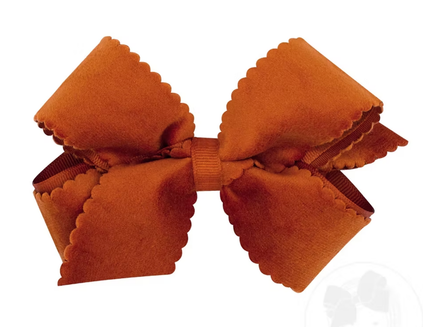 Scallop Velvet Bow - King