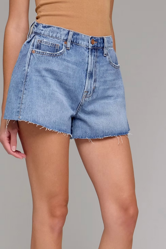 Side Insert Denim Shorts