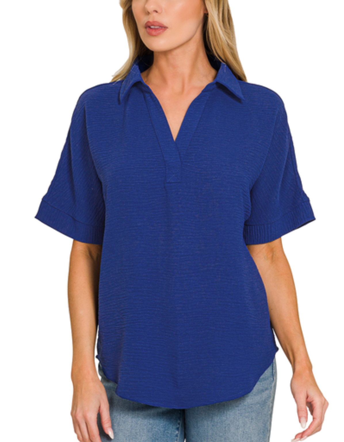 Airflow Collared Top
