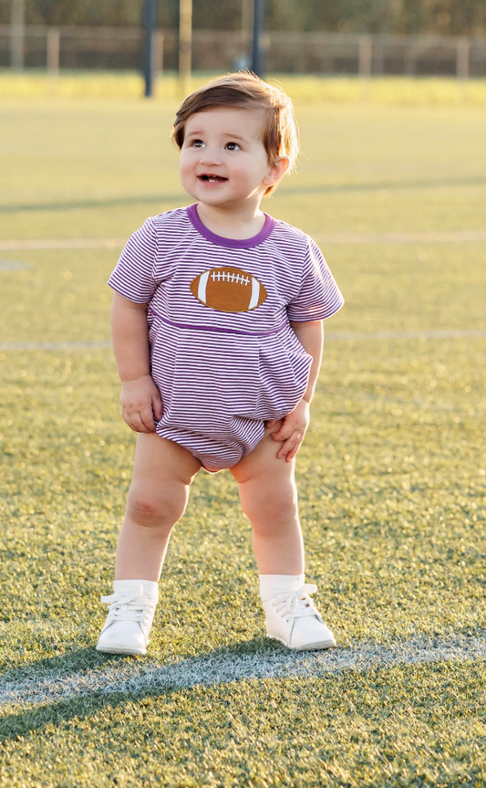 Stripe Football Appliqué Bubble