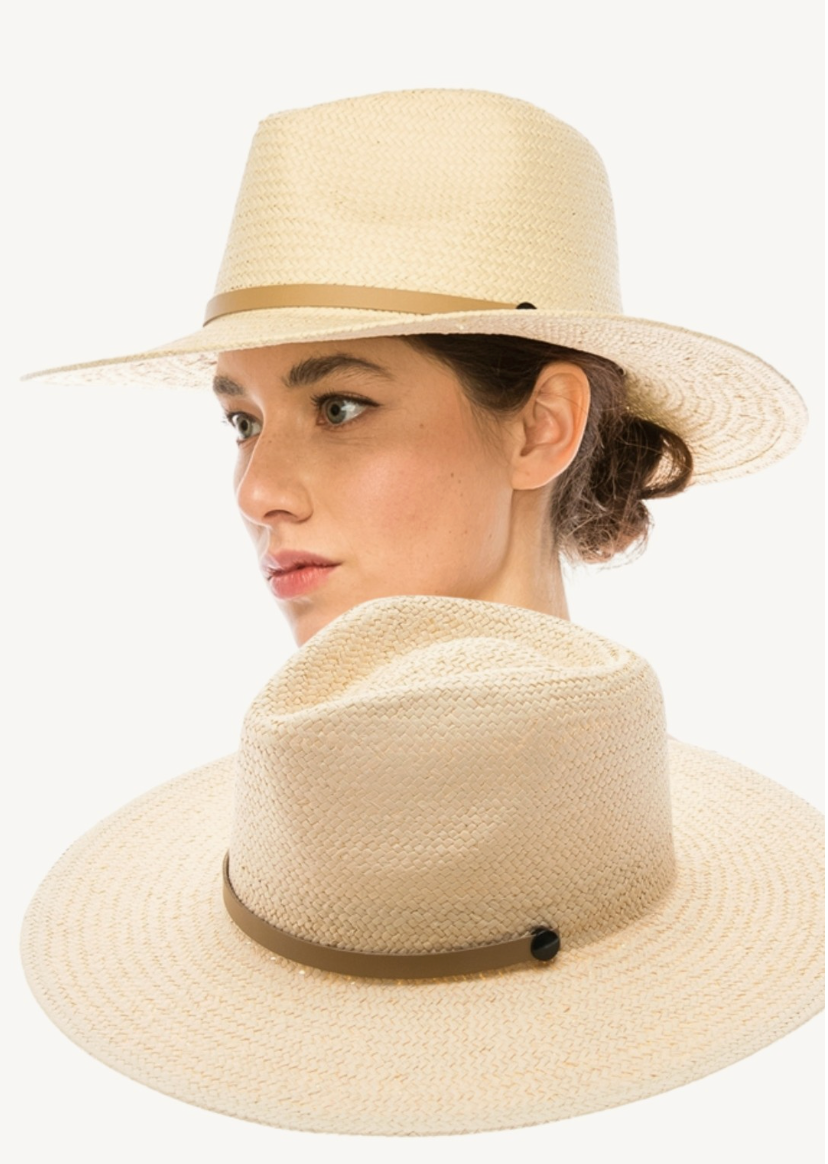 Handwoven Ivory Toyo Straw Panama Hat