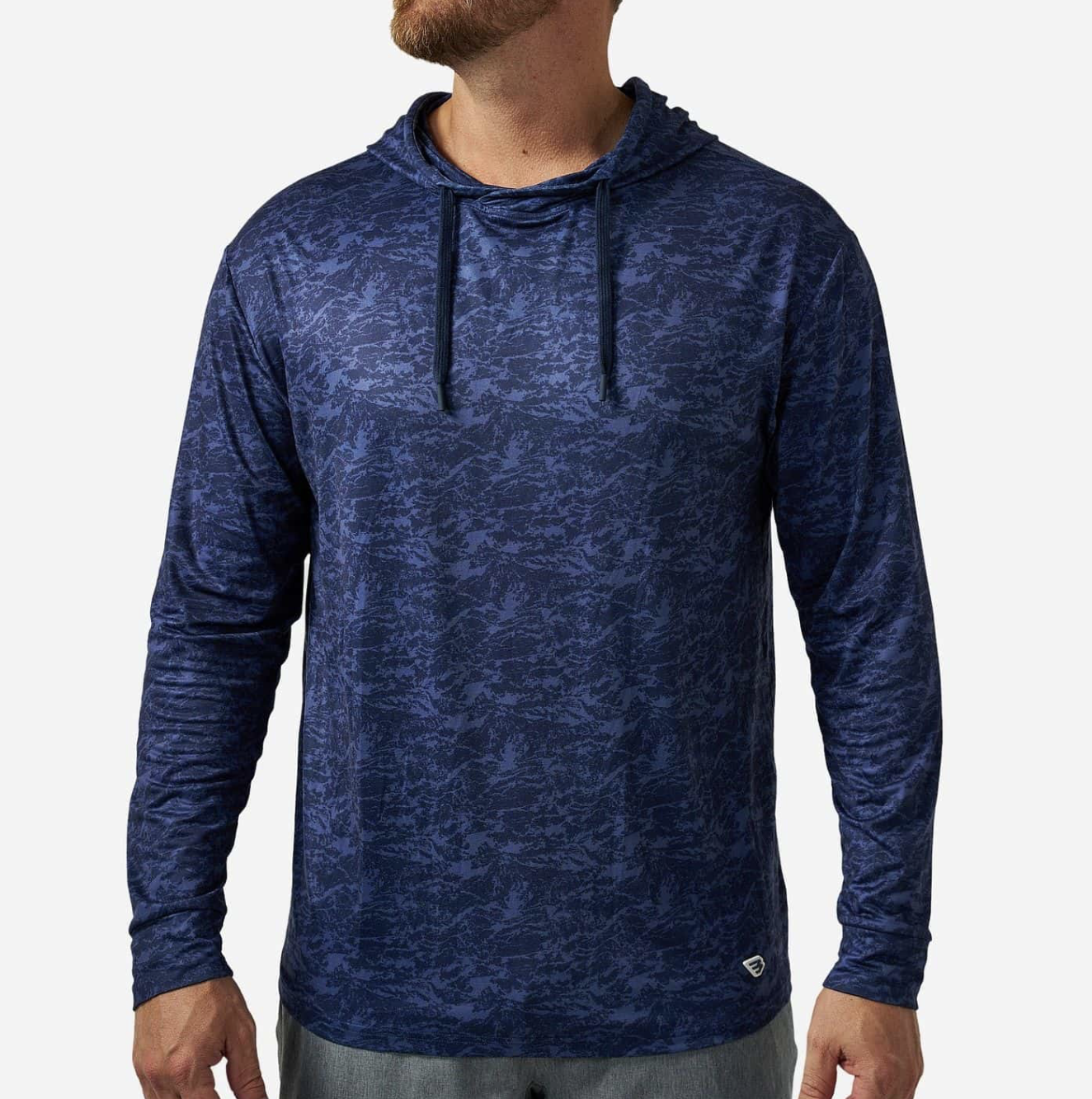 Burlebo Adult Performance Hoodie- Marsh Camo (NAVY)
