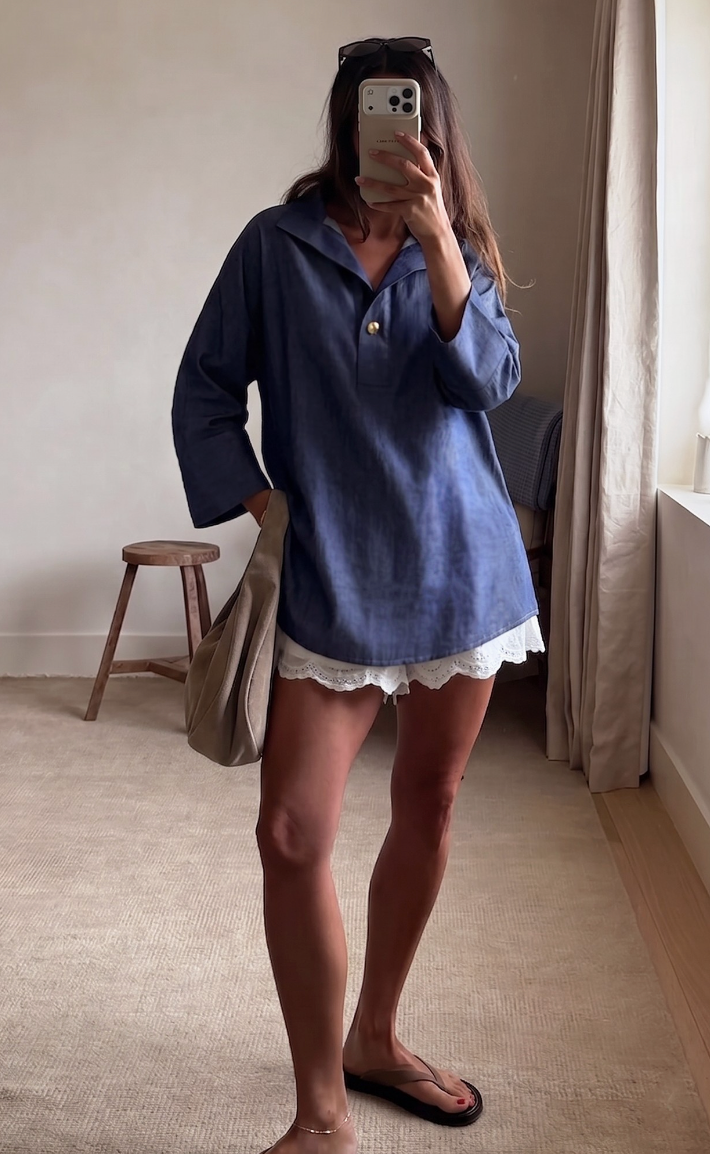 Stand Collar Dolman Sleeve Tunic Top