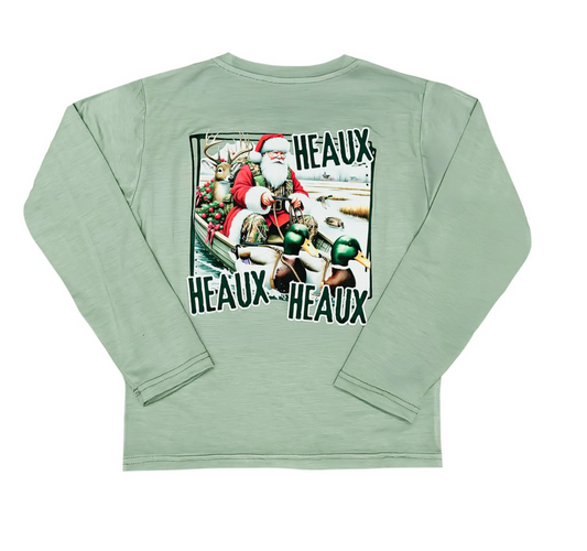 Heaux Heaux Heaux Santa Pirogue Long Sleeve T